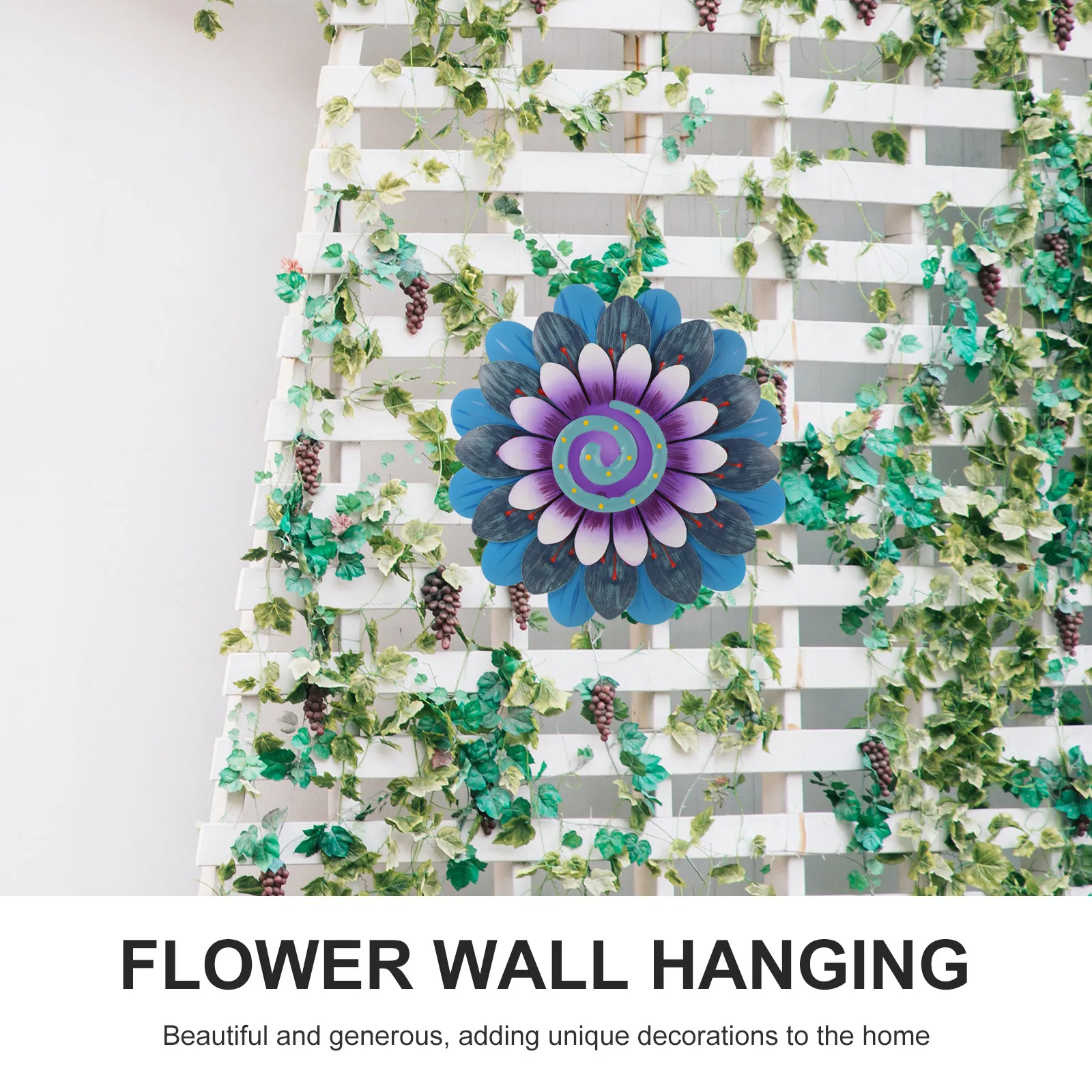 

Vintage Style Metal Flower Decor Durable Iron Wall Hanging For Garden Balcony Living Room Decoration Iron Flower Art Wall