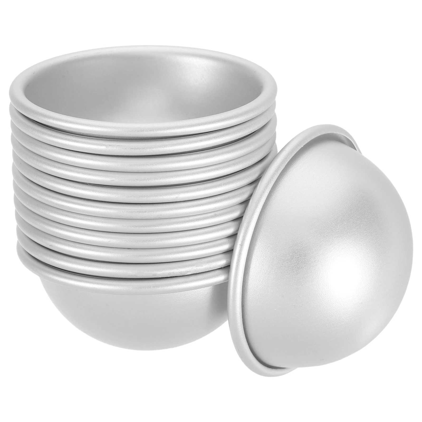 

12pcs Semi Spherical Aluminum Alloy Molds Bath Salt Bath Use Non Stick Easy Clean Soap