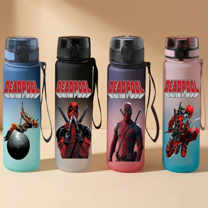 

Deadpool‌Movie Water Cup Large Capacity Outdoor Leak-proof Belt Rope Drinking Bottle Men and Women Gift Drinking Bottle