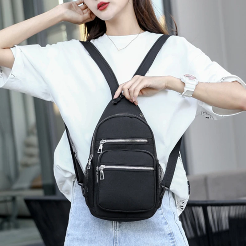 Women Small Backpack Chest Bag Sling Messenger Bags Female Sports Bag Mini Travel Bagpack Crossbody Bag Girl Back Pack