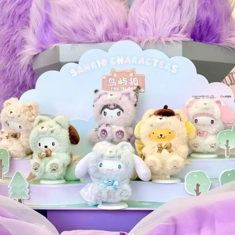 

Лидер продаж, оригинальное поступление, серия Fox Island, слепая коробка, милое виниловое лицо, кулон Kuromi, украшение, подарок на день рождения, рождественский подарок