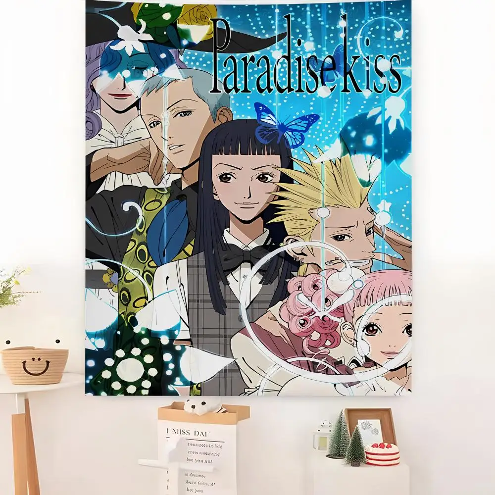 Anime P-Paradise Kiss Tapestry Microfiber Background Art Decor For Bedroom Bar Outdoor Festival Wall Deco