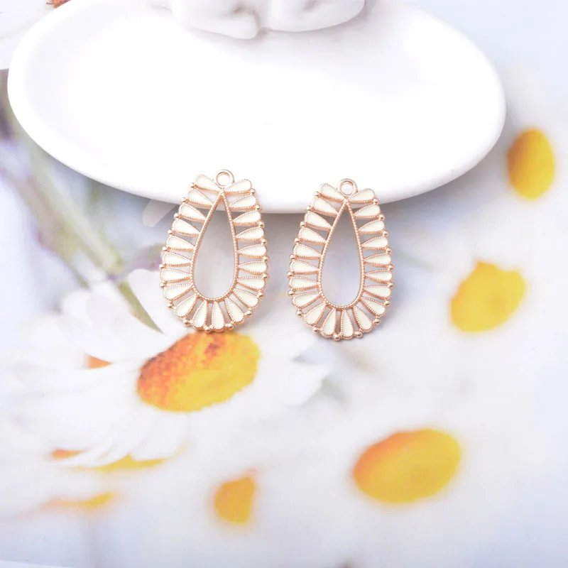 10 Stück Emaille-Wassertropfen-Anhänger aus Legierung, bunt, antikes Silber und Bronze, Anhänger für DIY-Schmuck- und Ohrringherstellung – Detail 10