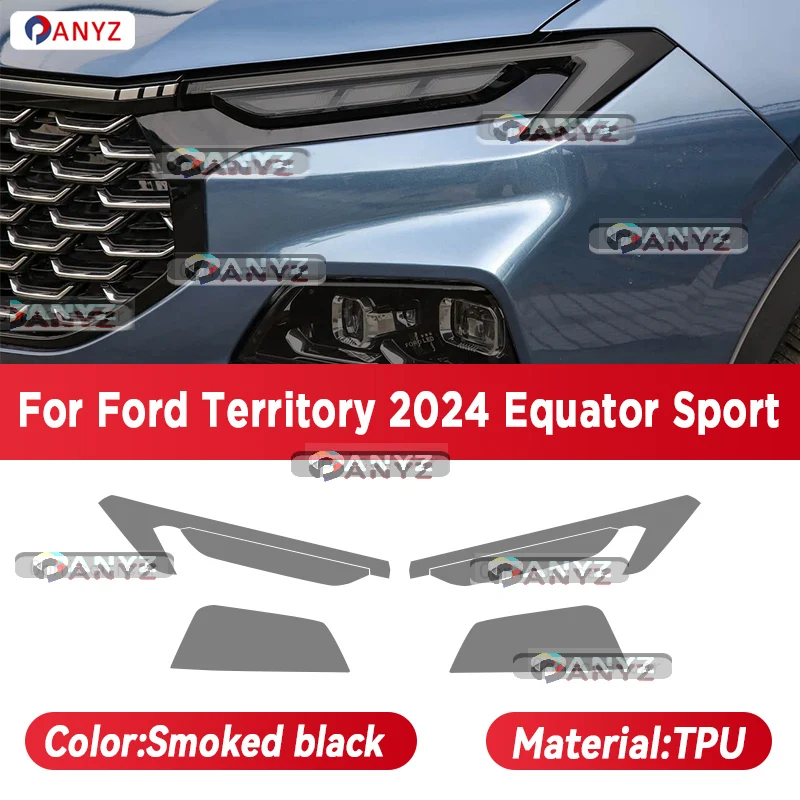 For FORD Territory 2024 Equator Sprot Car Headlight Protective Cover Film Front Light TPU Anti-scratch Headlamp Tint Sticker