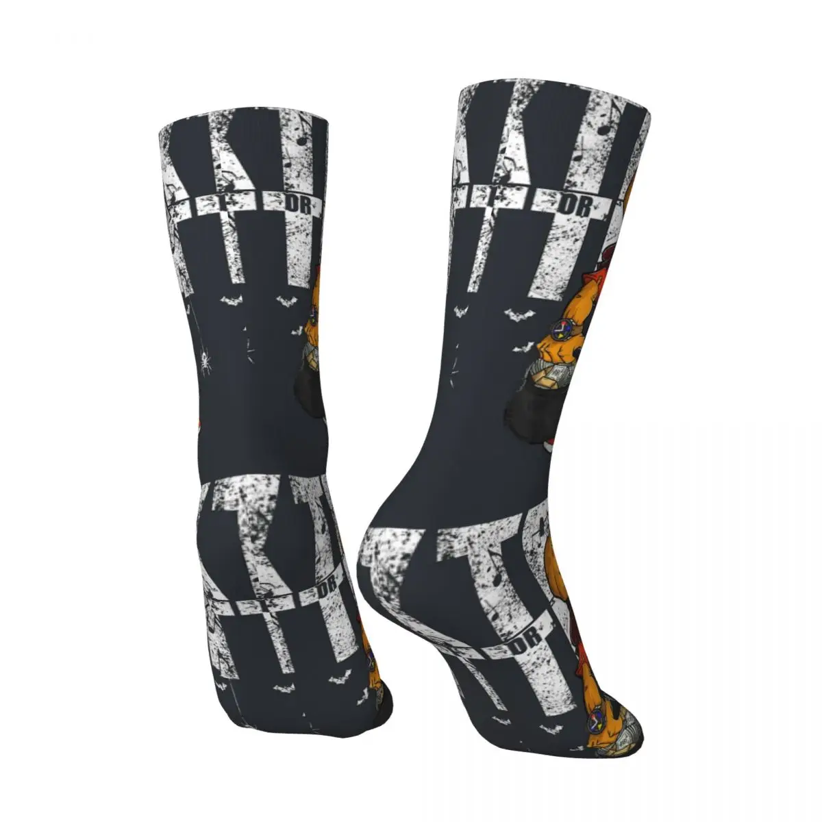 Retro Trick Or Treat Dope Hip Hop Halloween Graphic Men's compression Socks Unisex hip hop halloween5 Harajuku Crew Sock