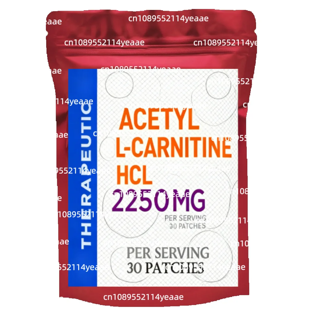 Parches transdermicos de acetil L-carnitina HCL, soporte para la salud del cerebro y antioxidante, 30 parches