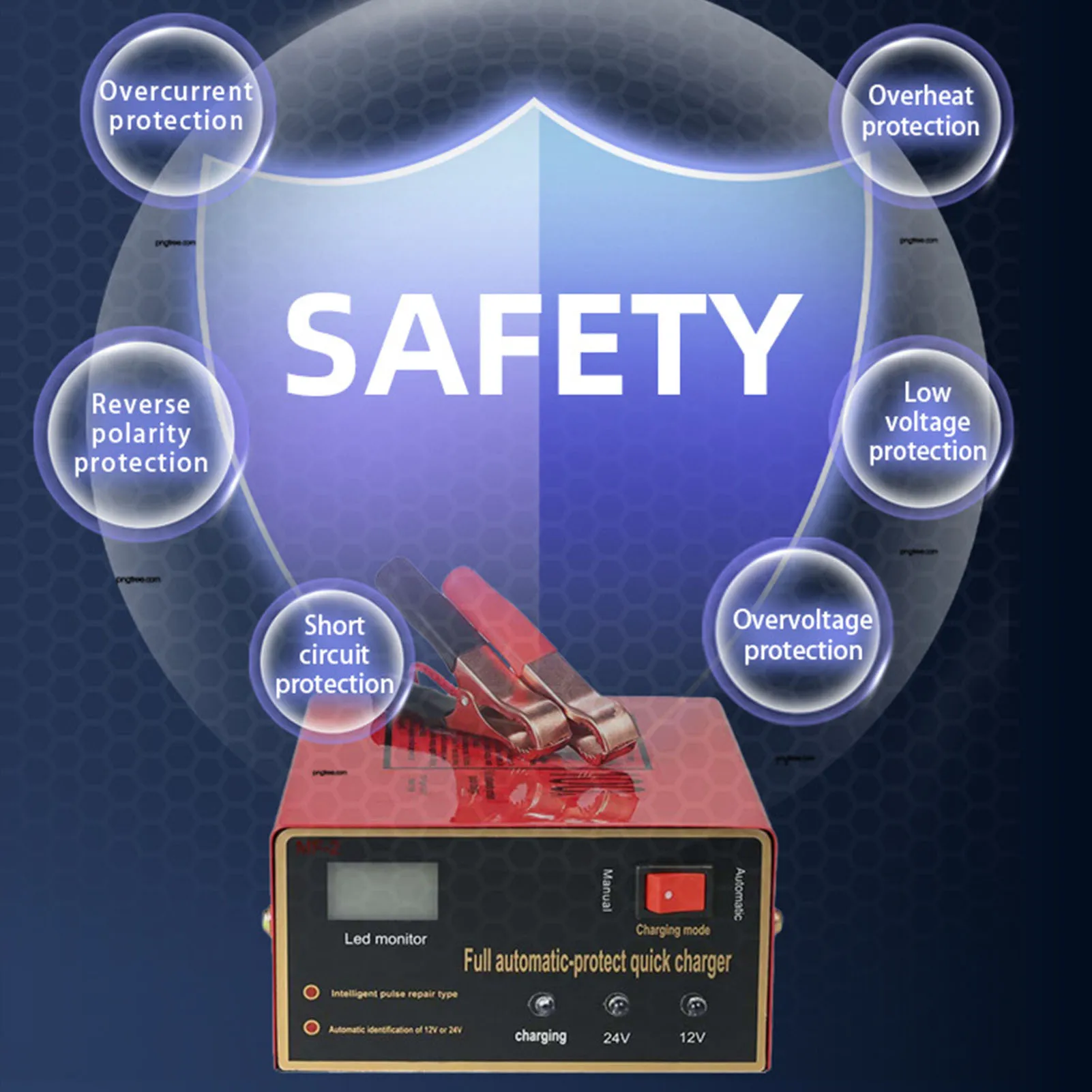 بطارية السيارة الأوتوماتيكية الذكية، واقي مختلف من الفولاذ المقاوم للصدأ والحديد مع ضوء مؤشر LED للبحرية