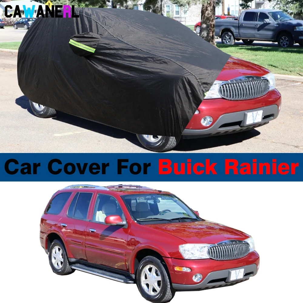 

Full Black Car Cover For Buick Rainier 2004-2025 Waterproof SUV Outdoor Anti UV Sun Rain Snow Scratch Prevent Cover Windproof