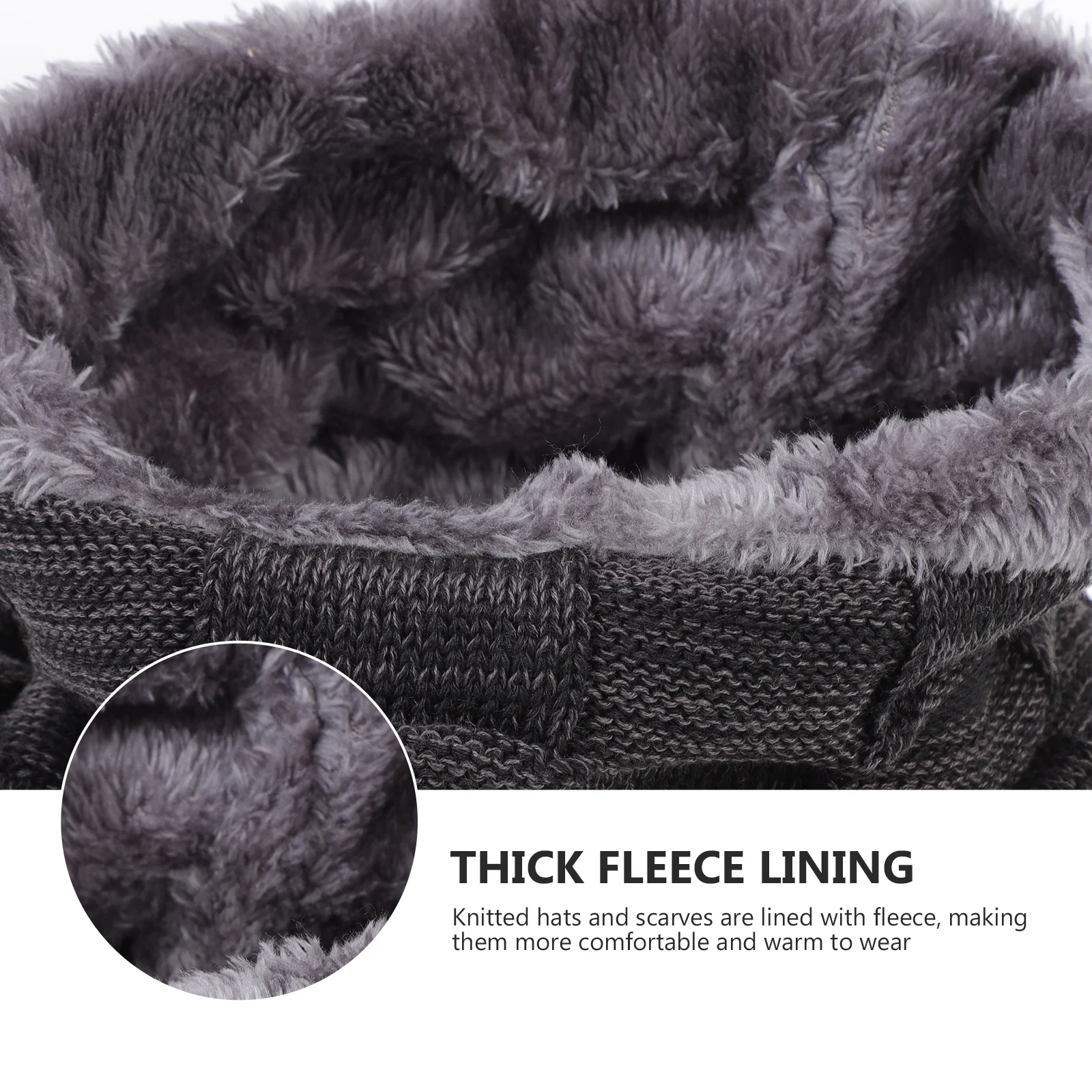 1 مجموعة في الهواء الطلق قبعة الشتاء منديل مجموعة الدفء حفظ الباردة واقية محبوك منديل الرياح واقية مقاومة البرد الشتاء التبعي #3