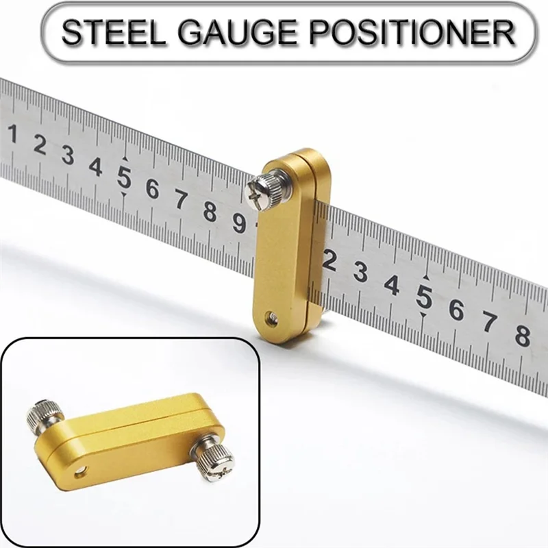 Top Sale Woodworking Ruler Ruler Locator Steel Ruler Positioning Block Scribe Locator Ruler Scribe Mortise Scribe Scribe Tool