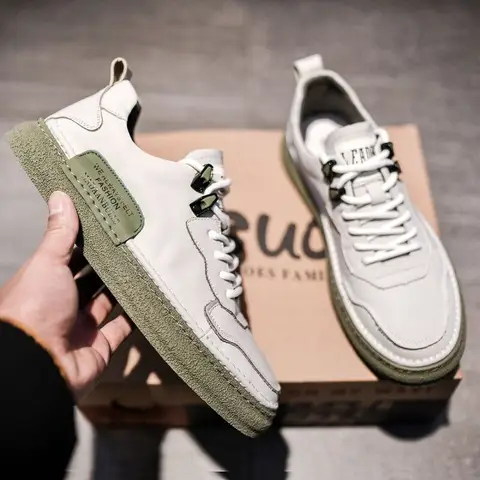 Sports Men's Vulcanize Shoes Casual Board Shoe Breathable Sneakers Male Flat Lace Up Leisure Lightweight Size 45 Trends 2025 40