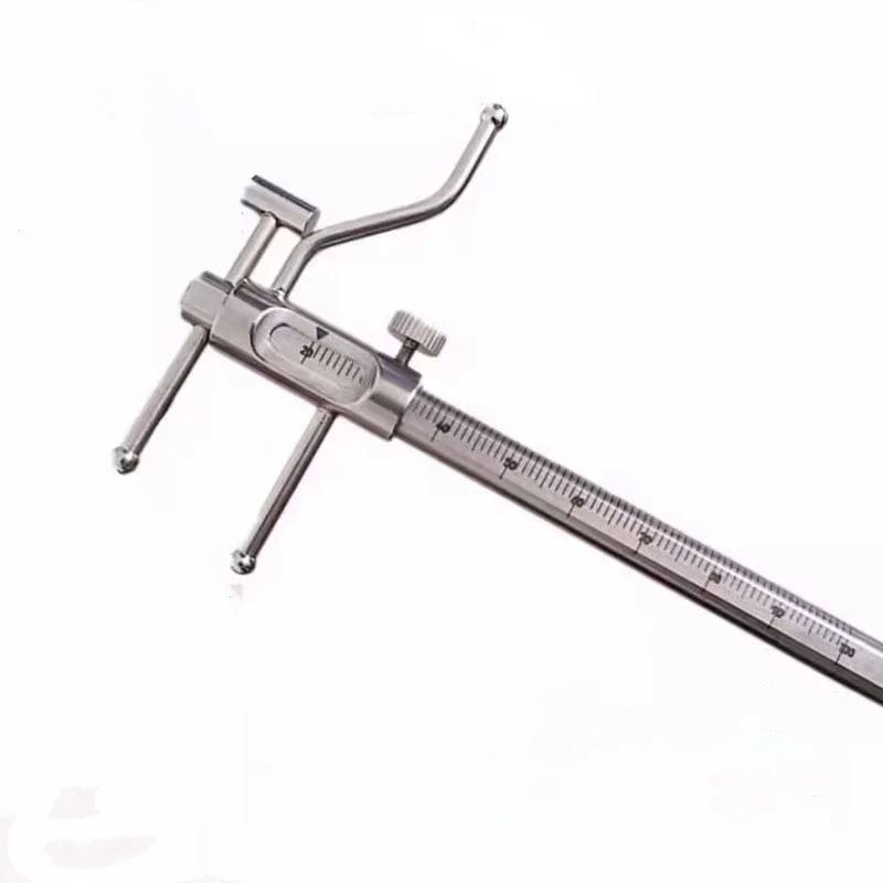 Dental Orthodontic Sliding Caliper Chin Indicator Dental Implant Measuring Gauge Caliper Ruler 0-100Mm Stainless Steel