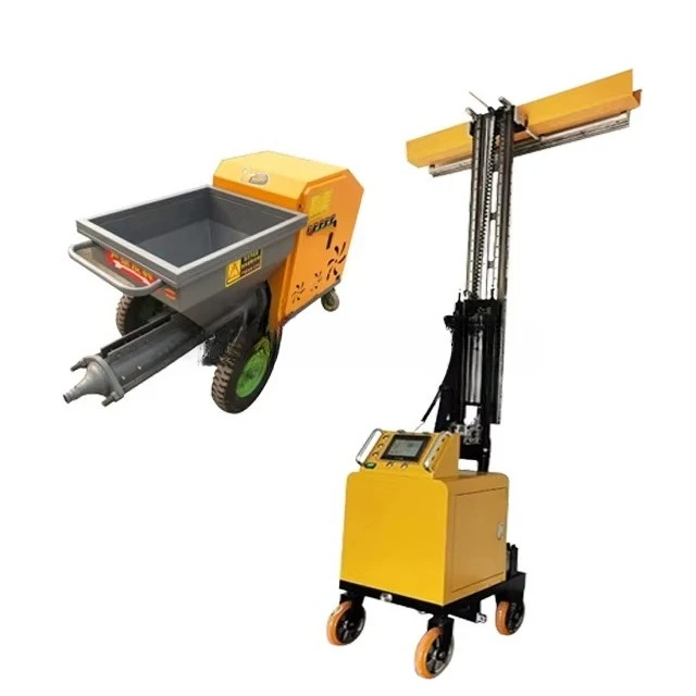 Construction equipment Automatic portable concrete cement mortar wall sandblasting plastering machine