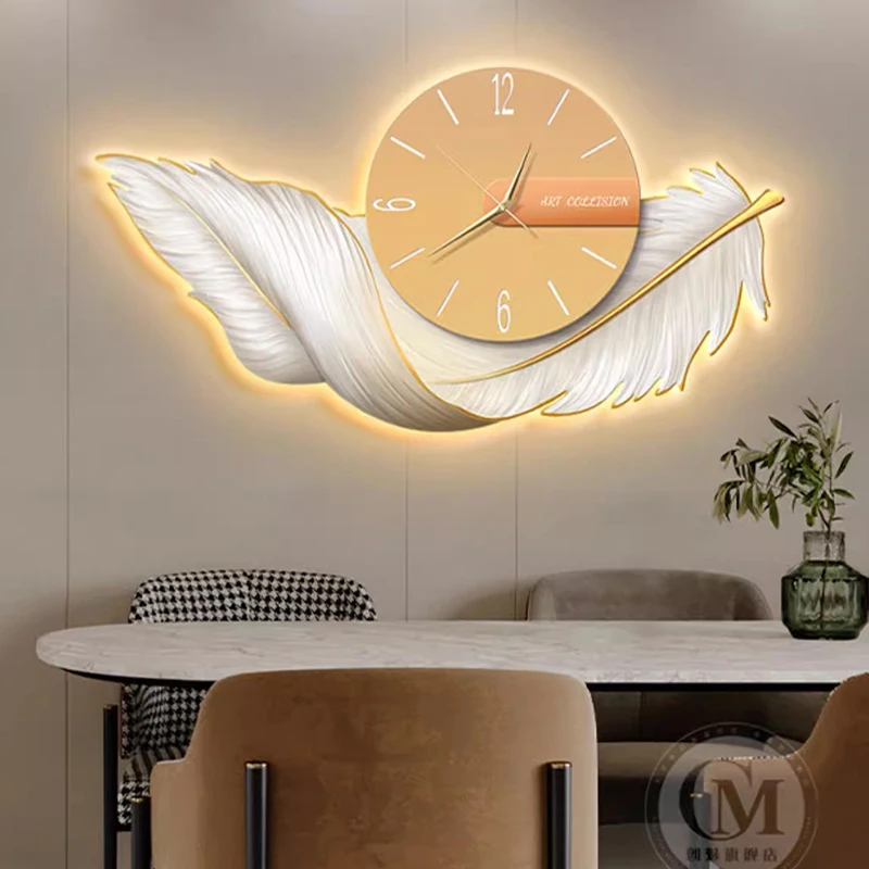 Fashion Luxury Wall Clocks Led Art Mural Modern Aesthetic Creative Wall Watch Restaurant Fashion Reloj Living Room Decoration