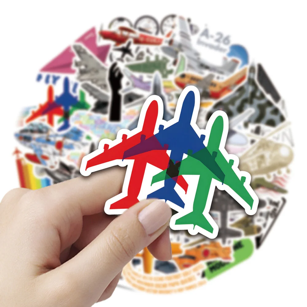 10/30/48PCS Airplane Cartoon Stickers DIY Laptop Luggage Skateboard Graffiti Decals Fun for Kid Toys Gift