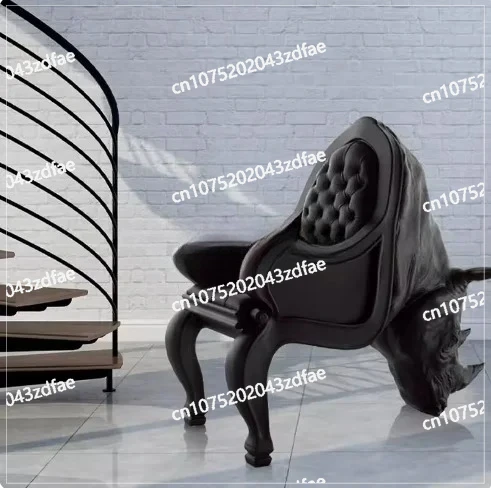 

Fiberglass Leisure Chair Domineering Animal Modeling Seat ZYH Creative Rhino Chair Household