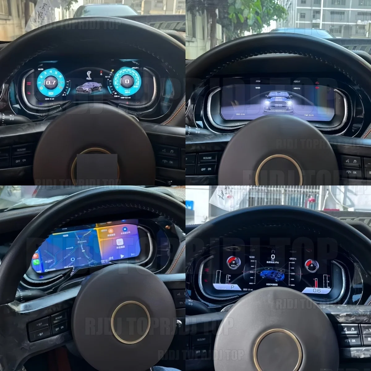 LCD Android Screen For Ford Mustang GT500 2006-2014 Speedometer Car Digital Cluster Virtual Cockpit Dashboard Instrument Panel