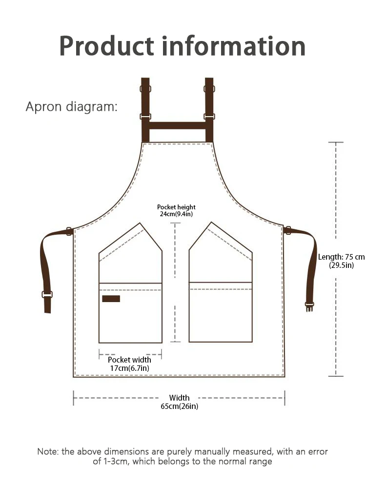 Professional Waterproof Server Apron Full Coverage Sleeveless Vest for Hot Pot Dining Coffee & Milk Tea Shop and Retail Use