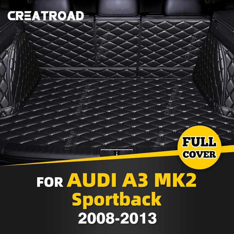 

Auto Full Coverage Trunk Mat For Audi A3 sportback MK2 5-Seat 2008-2013 12 11 10 09 Car Cover Pad Interior Protector Accessories