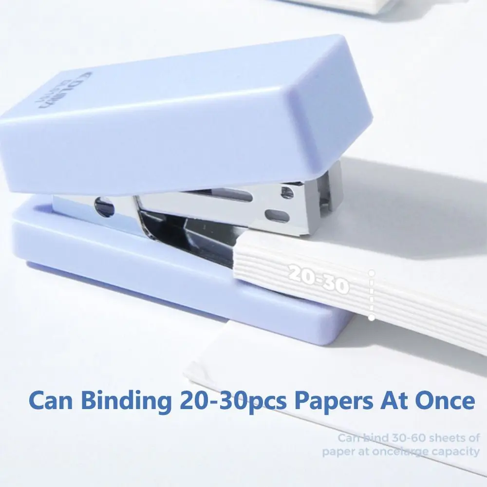 Grapadora de Color Morandi, herramienta de encuadernación Manual multifunción de alta resistencia, utiliza 24/6 grapas, grapadora sin esfuerzo, suministros de encuadernación