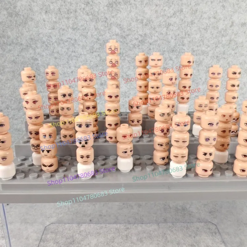 

MOC Building Blocks New Mini Doll Accessories Head Expression Compatible Toys Assembled Collectibles Ornaments Holiday Gifts