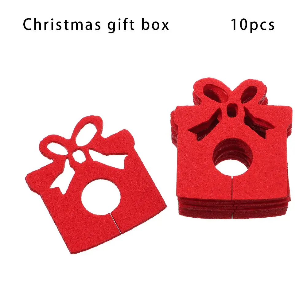 

1/10Pcs Home Xmas Pendants Santa Claus Christmas Cup Ring Christmas Cup Rings Wine Glass Pendants Decor