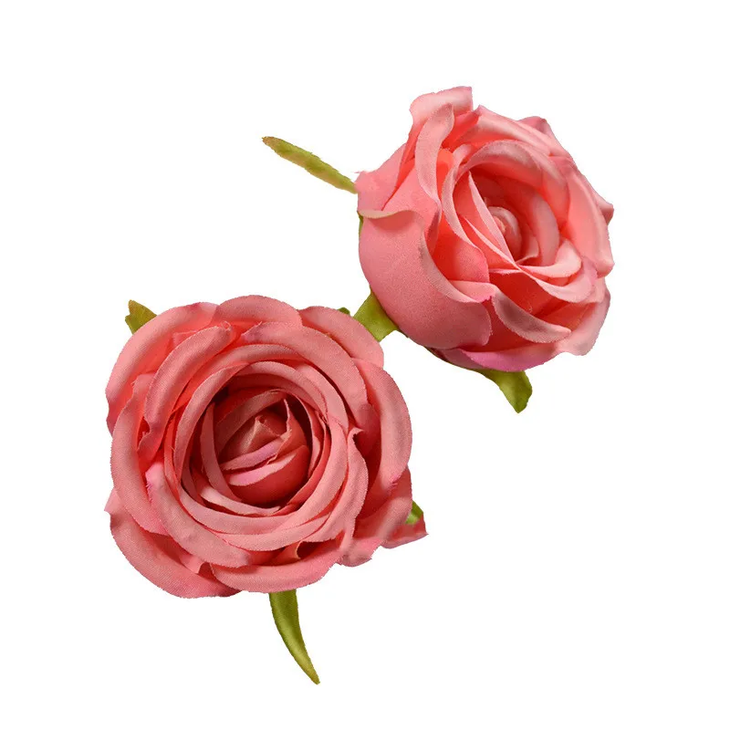 Silk Small Rose Bud Flower Heads, DIY Home Wedding Flower Wall Bouquet Decor, Handicraft Festival Decoration, 8Colors, 50Pcs