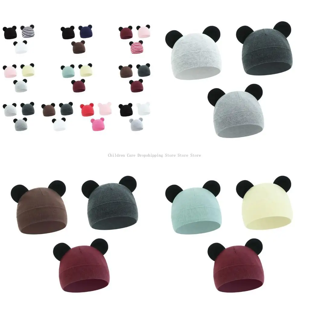 

3pcs Winter Cotton Hat Comfortable Crochet Knitted Warm Hat Breathable