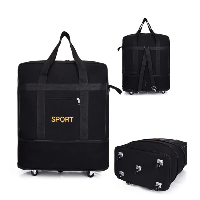 Luggage Bag With Wheels Air Checked Bag Luggage Travel Foldable Moving Storage Oxford Waterproof Packing Cubes