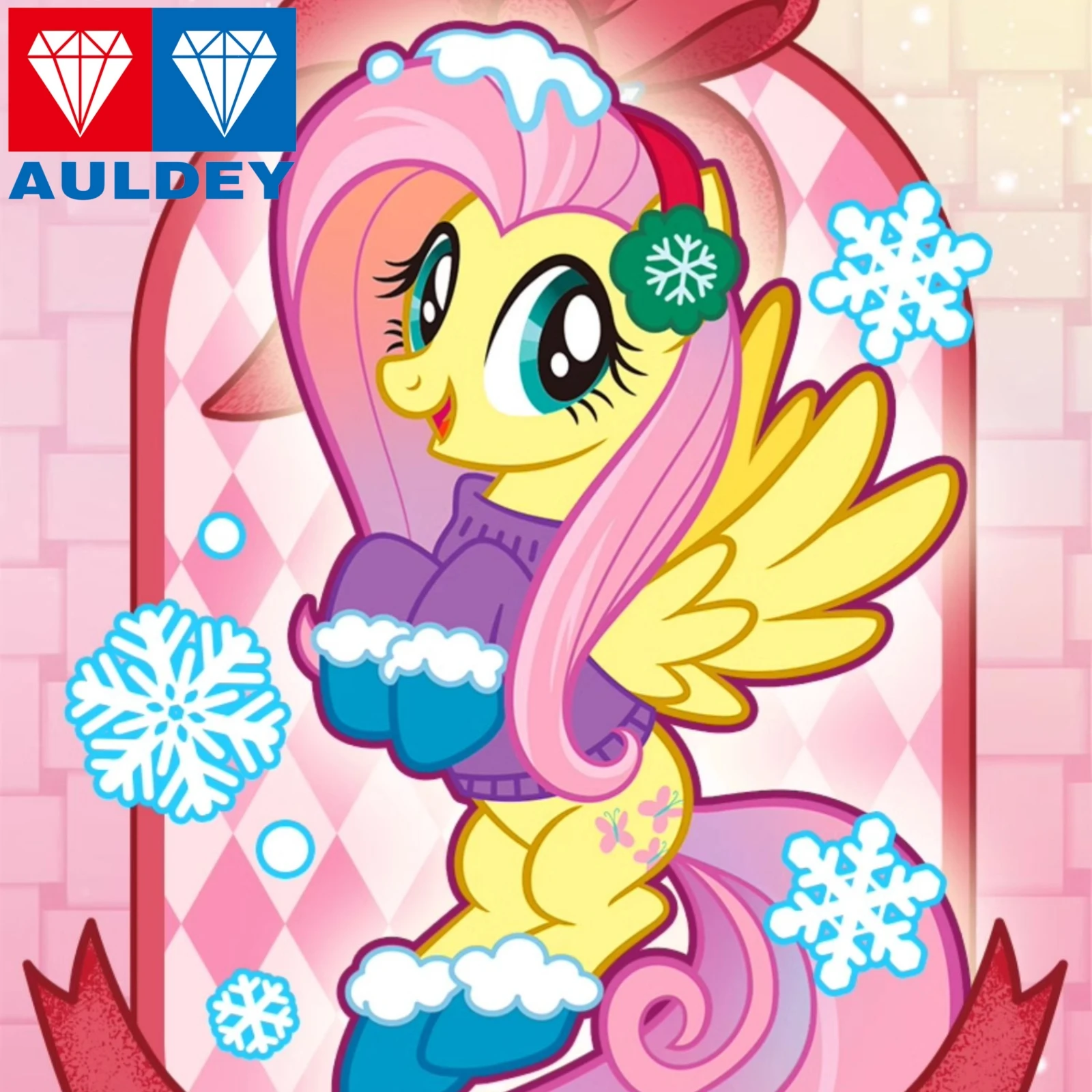 AULDEY Original My Little Pony Fairy Tale Dream Cottage Acrylic Screen Blind Box Anime Peripheral Products Children's Toys
