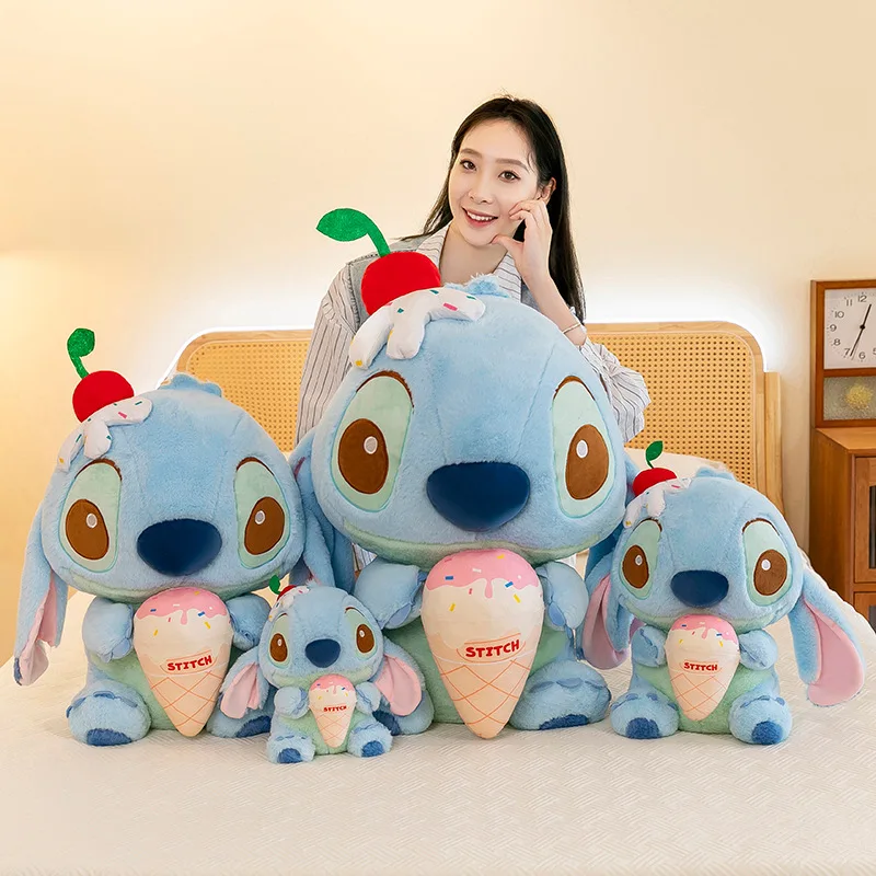 

Kawaii Ice Cream Stitch плюшевая игрушка мягкая кукла мягкий длинный мех милый детский подарок на день рождения, рождественский подарок, приятная игрушка для девочек