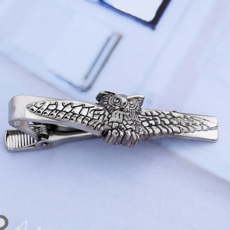 Scissor Beard Owl Stylish Tie Clip Trendy Men's Performance Party Dress Accessories Gentleman Casual Business Suit Collar Clips
