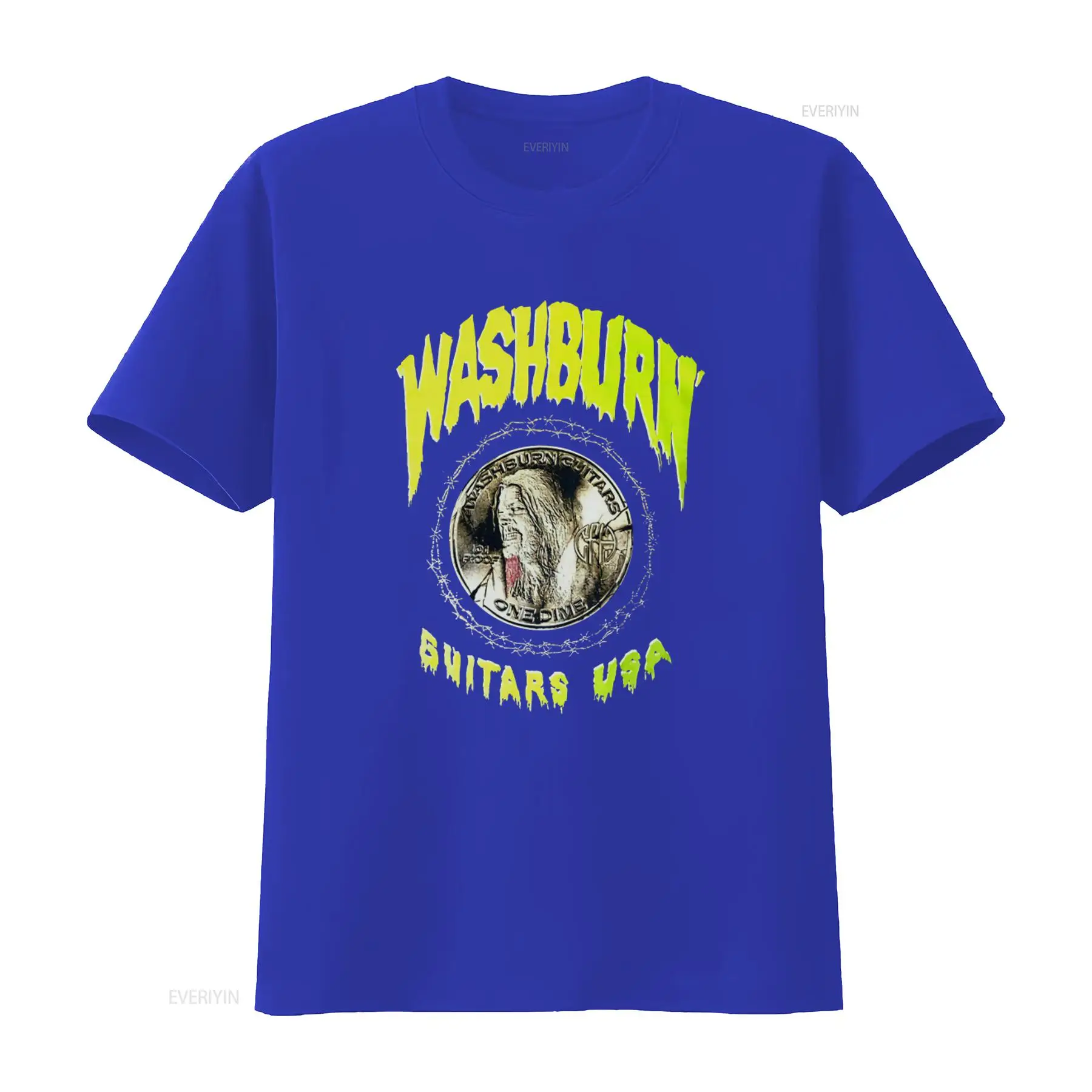 Washburn Guitars USA T Shirt with Dimebag Darrell and Barbed Wire