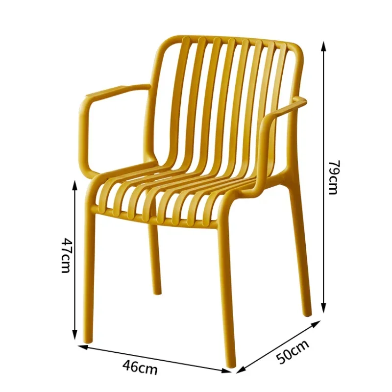 Krzesła do jadalni z plastikowym akcentem Indywidualne krzesła do jadalni Relax Nowoczesne, minimalistyczne meble domowe Silla Plegables Comedor