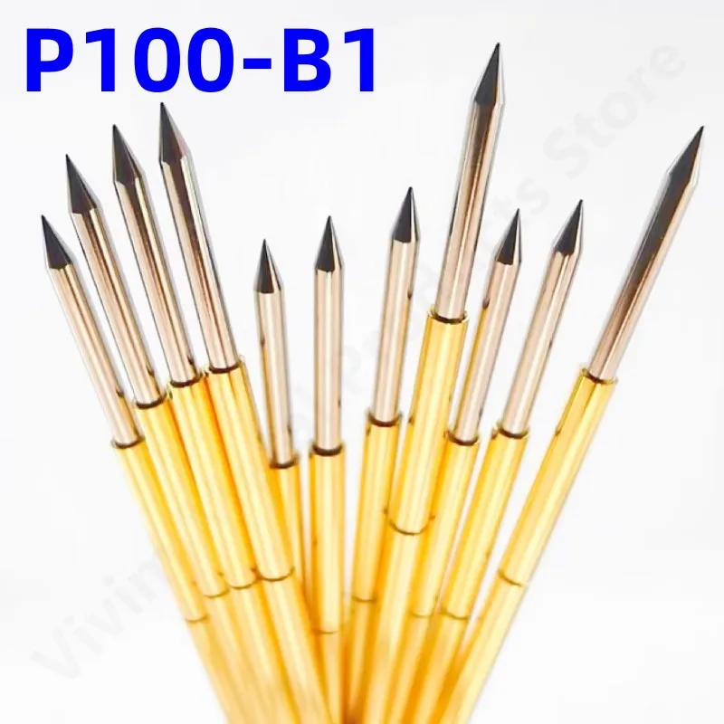 20/100PCS P100-B1 Spring Test Probe P100-B Test Pin PA100-B PA100-B1 Test Tool 33.35mm Dia 1.36mm Needle Tip Dia 0.99mm Pogo Pin