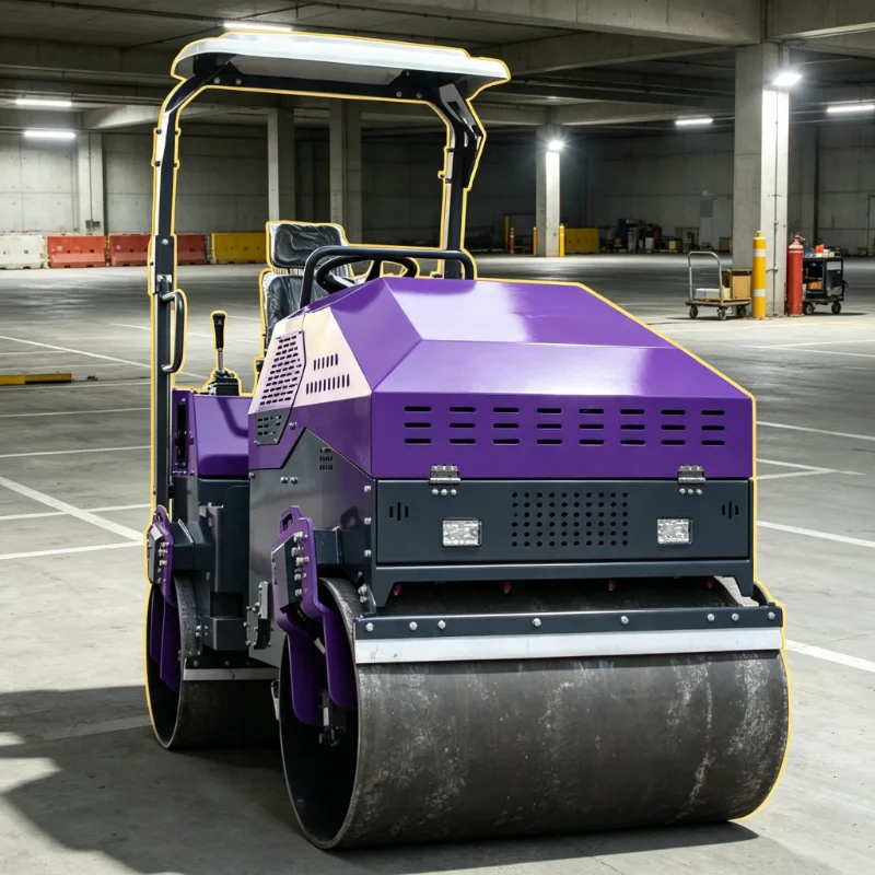 Newest Mini Asphalt Double Drum Vibratory Roller 1ton to 3 Ton Mini Road Roller Compactor with Engine Pump Motor Core Components