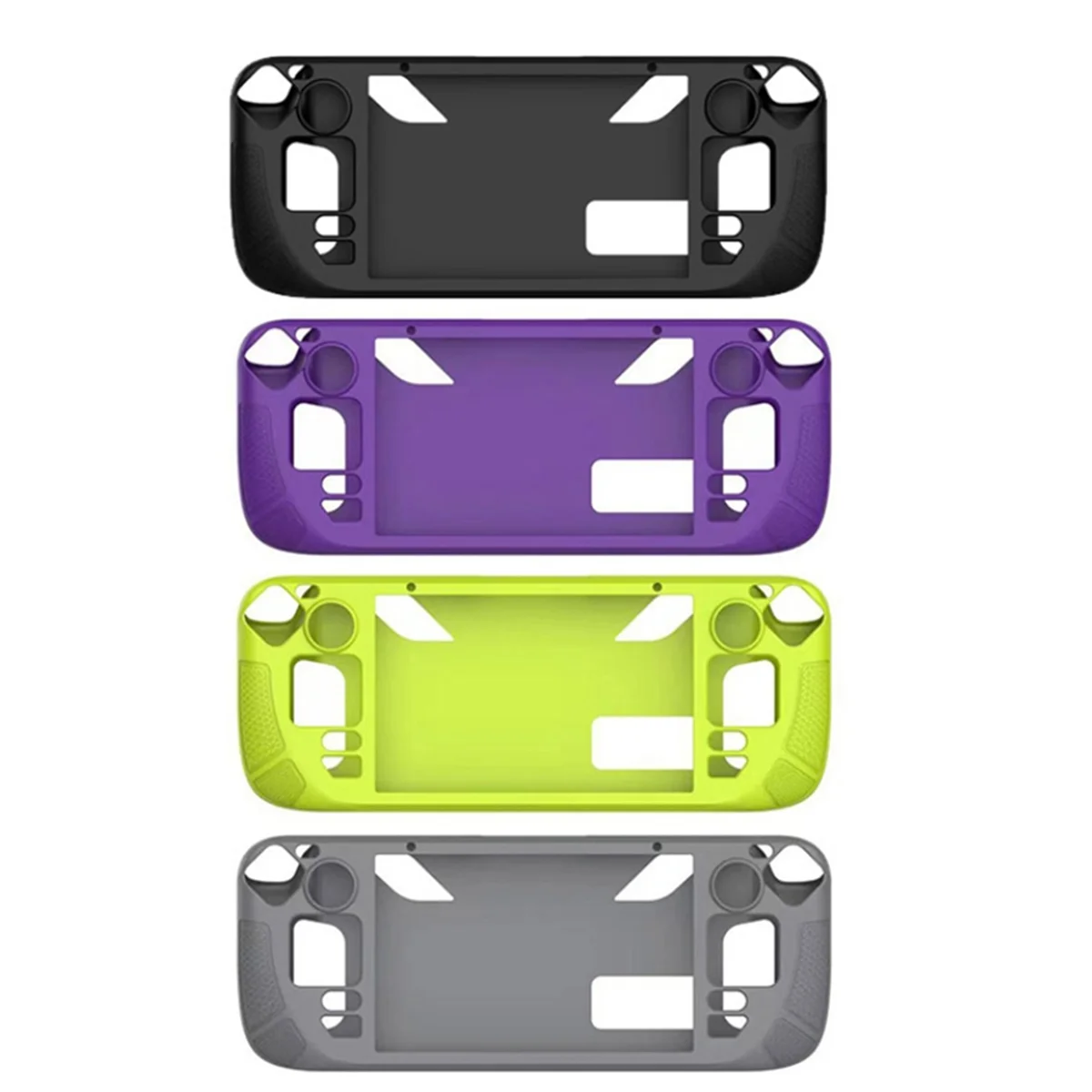 حافظة واقية من السيليكون مع حامل ، ومناسبة لوحدة التحكم في ألعاب SteamDeck OLED ، شاملة للجميع محمولة باليد ، سوداء