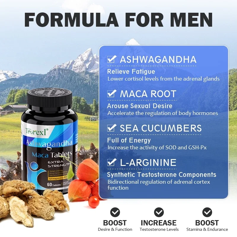 احصل على حل آمن وفعال من ملحق Ashwagandha Male مدة غير قابلة للاهتزاز