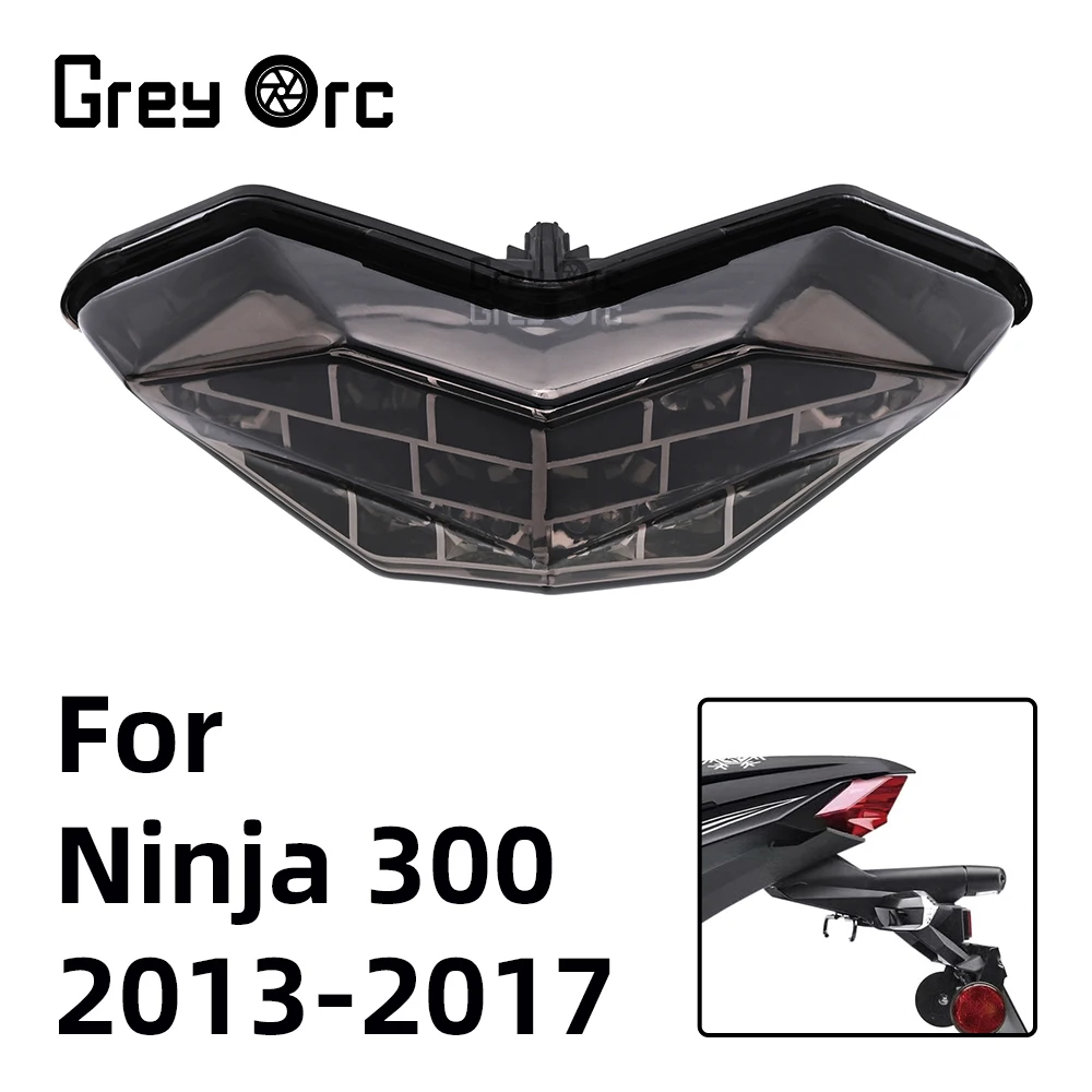 

LED Motorcycle Tail Brake Light Red Smoke Lens Daytime Running Signal For KAWASAKI Ninja 300 2013-2015 Z300 2015Turn Signal Lamp