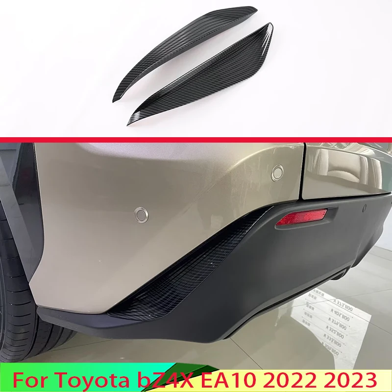 

For Toyota bZ4X EA10 2022 2023 Car Accessories Carbon Fiber Style After The Fog Light Decorative Frame Wind Knife