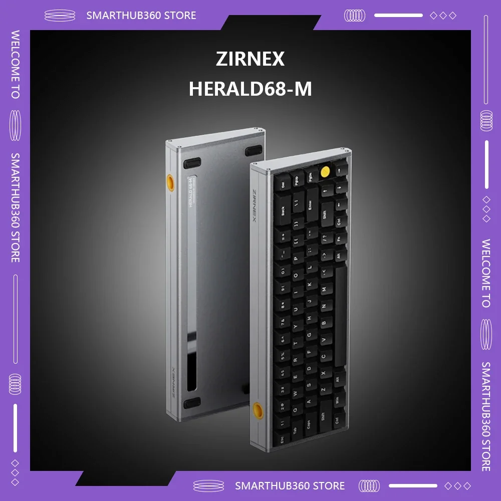 ZIRNEX Herald68-M RGB Light Magnetic Switch Wired Keyboard Custom E-sports Aluminum Alloy Keyboard Game Accessories