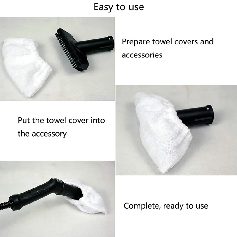 Karcher Easyfix Microfibra Cover Set, Steam Cleaner, Bico de Mão, SC1, SC2, SC3, SC4, SC5, 8 pcs