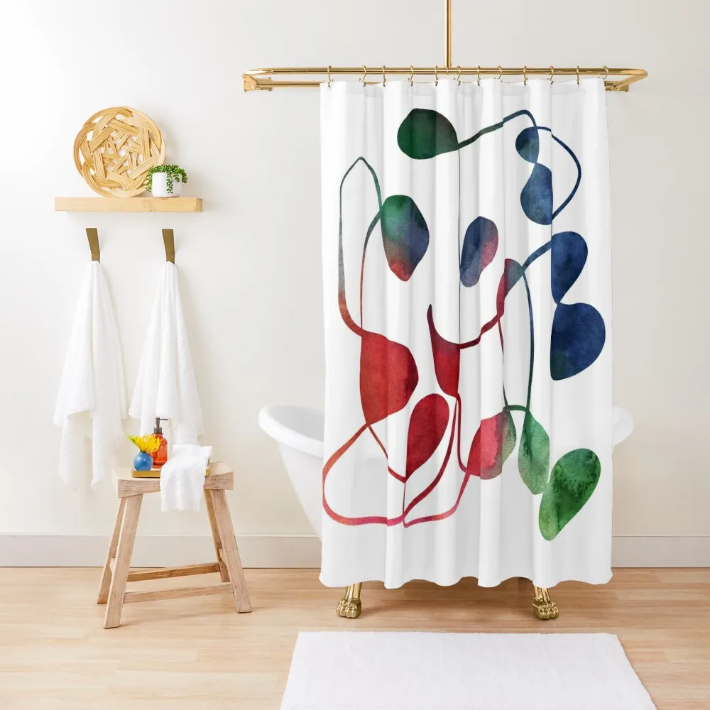 

Organic abstract watercolor rainbow Shower Curtain Bathroom Decor Bathroom Showers Waterproof Shower Curtain