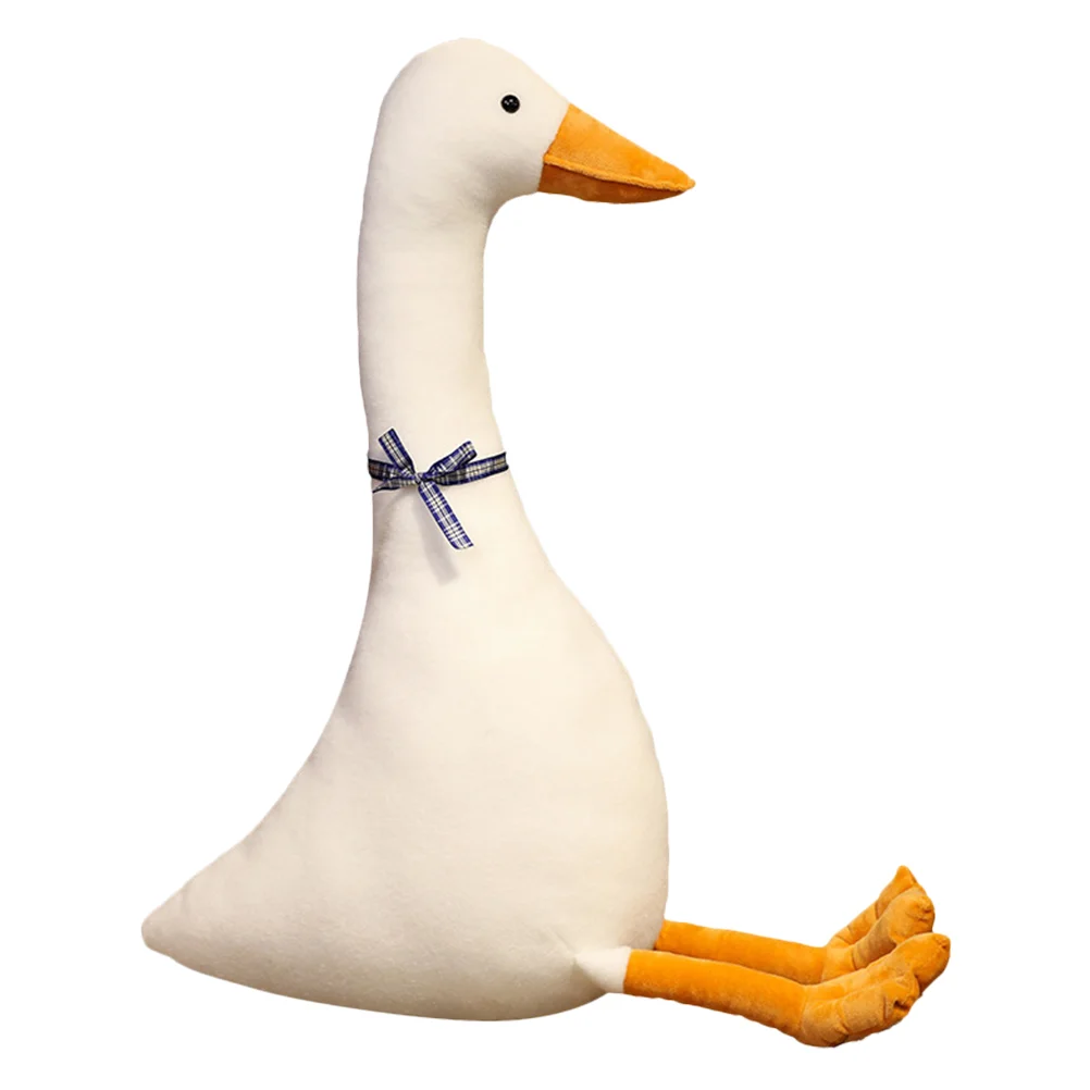 

Good Luck Treasure Basin Figurine Big White Goose Animal Toy Stuffed Plush Toys