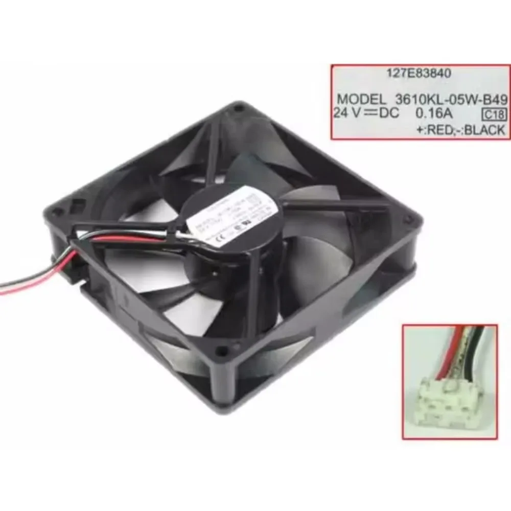 

NMB-MAT 3610KL-05W-B49 C18 DC 24V 0.16A 90x90x25mm Cooling Fan