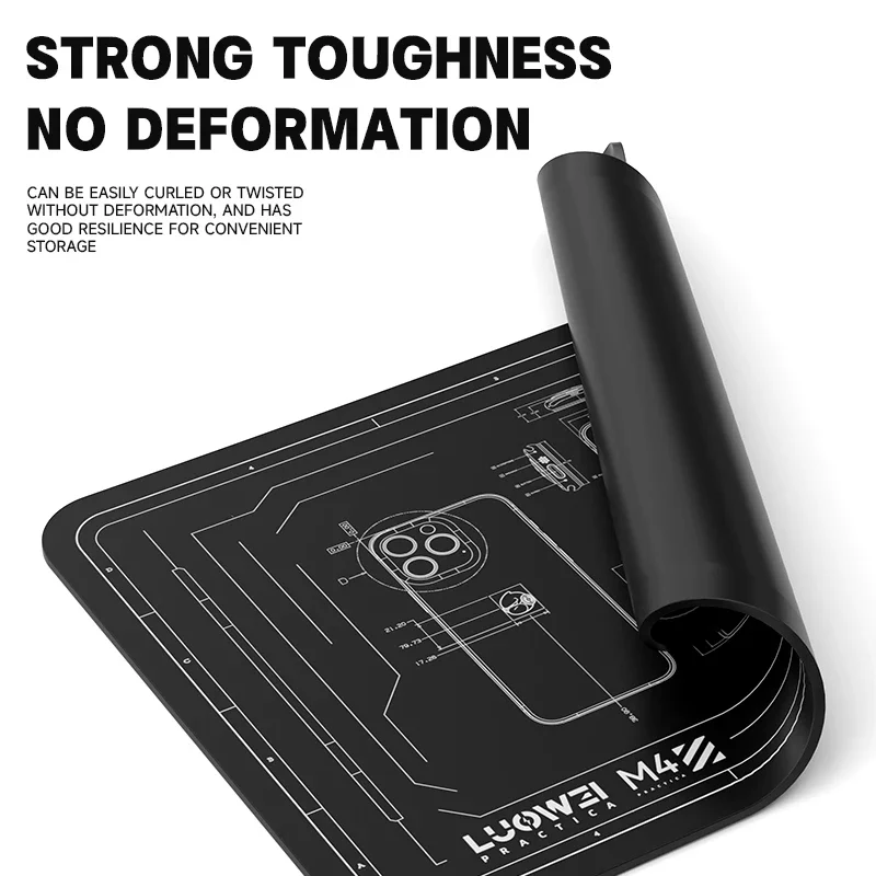 แผ่นซิลิโคนกันความร้อน Luowei LW-M4 ขนาด 15.6 นิ้ว สำหรับซ่อมแผงวงจร PCB บัดกรีและบำรุงรักษา