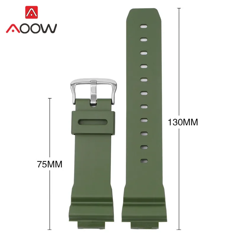 Rubber Strap for Casio G-SHOCK DW-5600 DW-6900 GW-M5610 GA-2100 Men Sport Waterproof Resin Replace Bracelet Watch Band 16mm