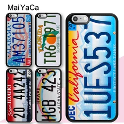 USA LICENSE NUMBER PLATES Phone Case For iPhone 13 12 14 Pro Max mini 11 14 Pro Max XS X XR 6S 7 8 Plus SE 2020 Coque