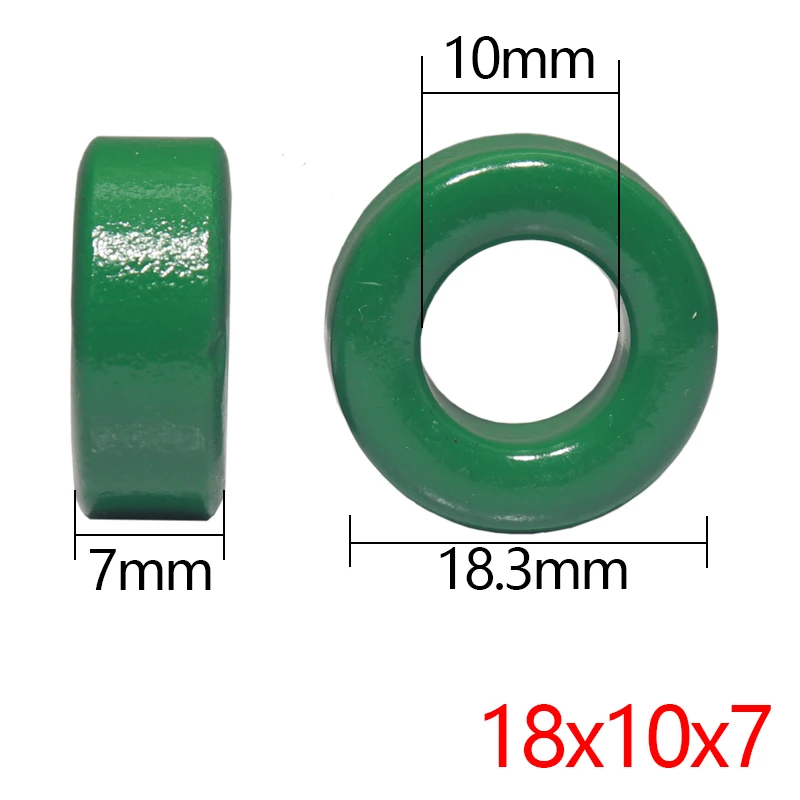 【10PCS】18x10x7mm Ferrite Anti-interference Core Filter Inductance Transformer 18X10X7MM Green Magnetic Ring