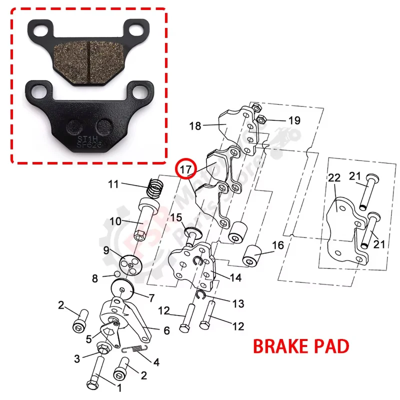 BRAKE PAD,FOR LINHAI ATV 400 420 500 570 650L E2 E5 PROMAX M550 L M565LT M570L M750L T-BOSS LH1100U CUV CARRY 400 QUAD PARTS
